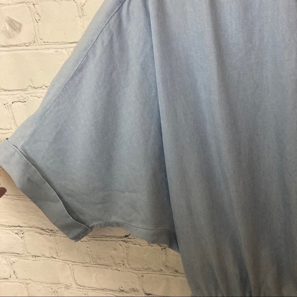 Caara chambray surplice romper - Picture 4 of 5